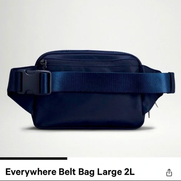 🔥1 Day Sale🔥NWT Lululemon Athletica Everywhere belt bag, (Large) 2L, True Navy - Picture 3 of 16